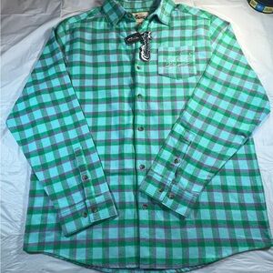Disneys Little Mermaid Ariel Cakeworthy XL flannel shirt new with tags.